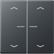 Jung - Abdeckung/Bedienelement für Installationsschalterprogramme Wippe Symbole Pfeile bel. A 595 BF KO5 MP ANM anthrazit matt