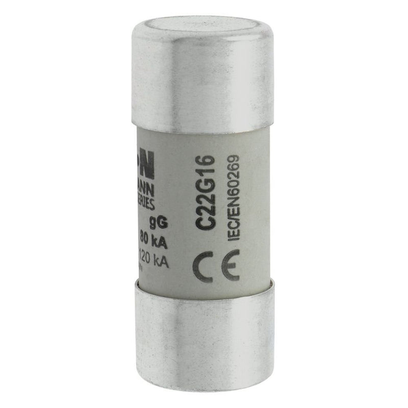 Eaton - Zylindrische Sicherung Sicherungseinsatz Nieders. CYLINDRICA#C22G16 16A AC 690V 80kA − 10 Stück