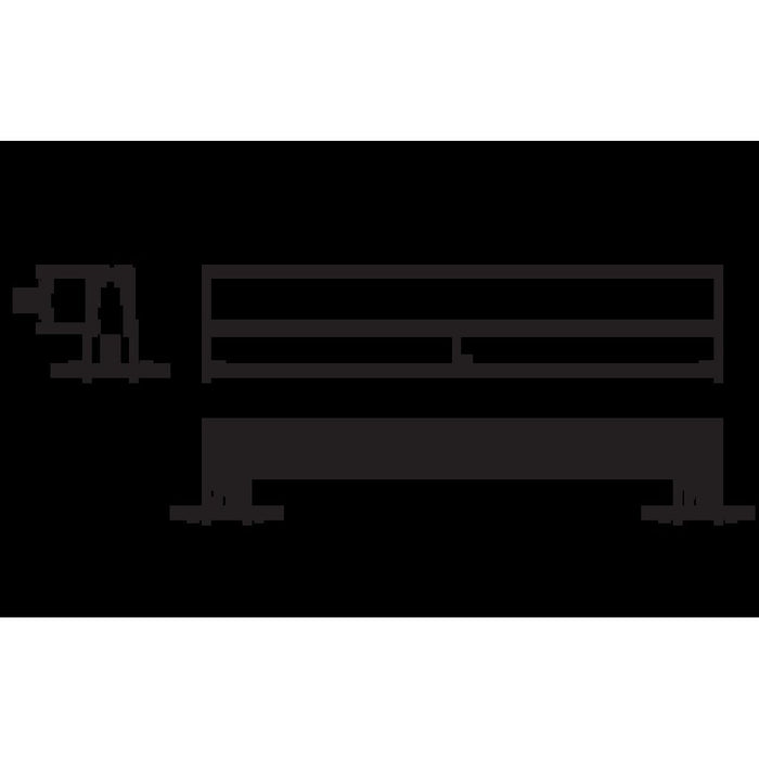 Ridi-Leuchten - Tragschiene für Lichtbandsystem Lichtkanal Einbau, ALU VENICE-E- #0528267AF L 1488mm  − 1 Stück
