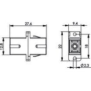 Telegärtner - LWL-Kupplung SC Kupplung, Multimode 100007249 Keramikh. türkis