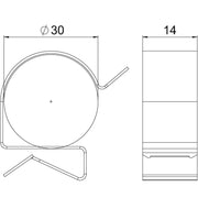 OBO Bettermann - Befestigungsklammer Trägerklammer SCC 4-7,5 D30 für Kabel, 25-30mm − 100 Stück
