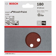 Bosch - Schleifpapier/Schleifvlies Schleifblatt C430, 125 mm, 2608605644 180 8 Löcher Klett
