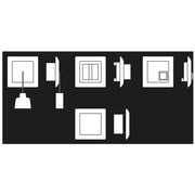 Jung - Behindertenelement für Installationsschalterprogramme Notrufset ws NRS AS 0834 kompl.mit Rahmen