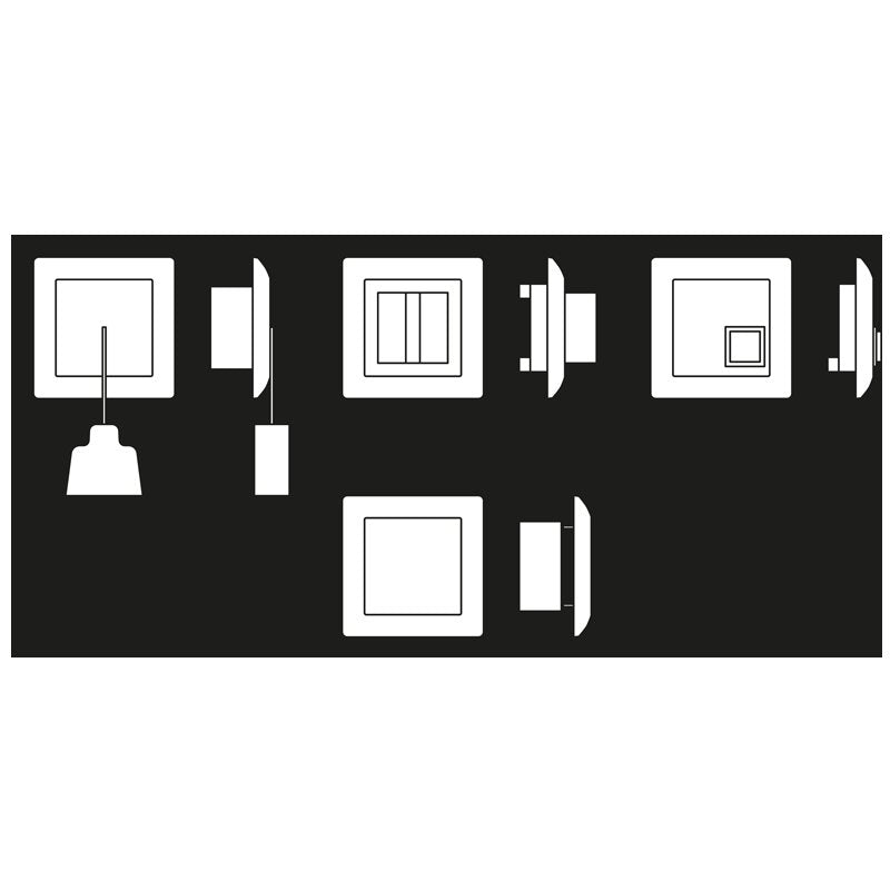 Jung - Behindertenelement für Installationsschalterprogramme Notrufset ws NRS AS 0834 kompl.mit Rahmen