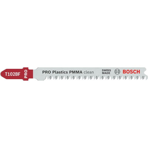 Bosch - Stichsägeblatt PRO Plastics PMMA clean 2608636780 T102BF