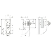 DEHN - Leitungshalter für Blitzschutz Flachbandhalter FRH116.10WA15B7STTZN m.Druckstück St/tZn