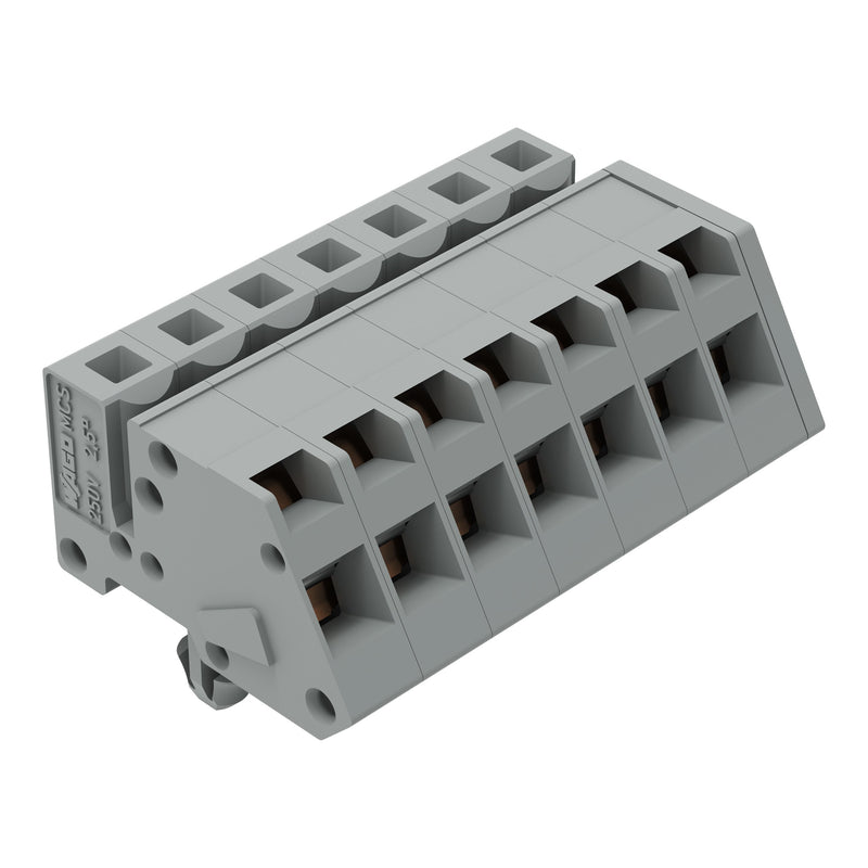 WAGO - Kabelsteckverbinder für Leiterplattensteckverbinder 1-Leiter Federleiste 731-507/008-000 CAGECLAMP 2,5mm²,gr − 50 Stück