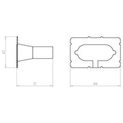 Kaiser - Zubehör/Ersatzteile für Dose/Gehäuse für Montage in der Wand/Decke Ovaltrichter 1261-42 M20