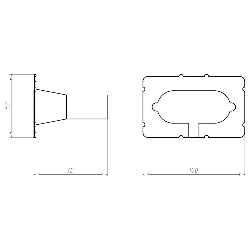 Kaiser - Zubehör/Ersatzteile für Dose/Gehäuse für Montage in der Wand/Decke Ovaltrichter 1261-42 M20