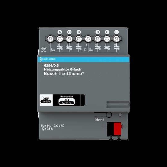Busch-Jaeger - Bussystem-Heizungsaktor Heizungsaktor 6-fach 6254/0.6 REG