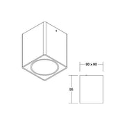 Brumberg Leuchten - Downlight/Strahler/Flutlicht Anbaumodul quadratisch 45111550