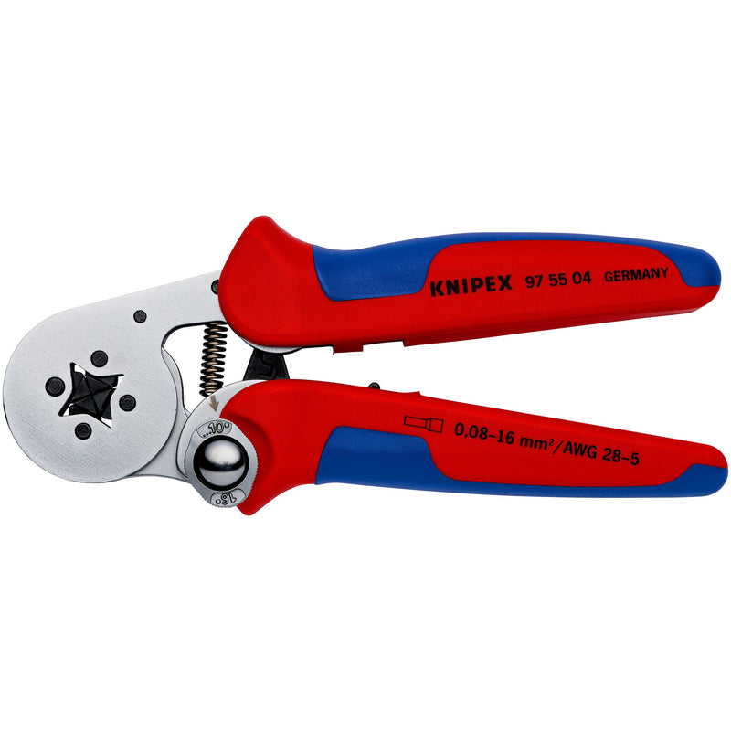 Knipex - Presswerkzeug Kabelschuhe/Verbinder, Aderendhülsen, Schirmanschluss Aderendhülsen-Presszange 97 55 04 SB 0,08-10+16qmm
