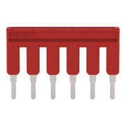 WAGO - Querverbinder/Brücker für Reihenklemme Brücker 6-fach 2002-406/000-005 isoliert,rot − 25 Stück