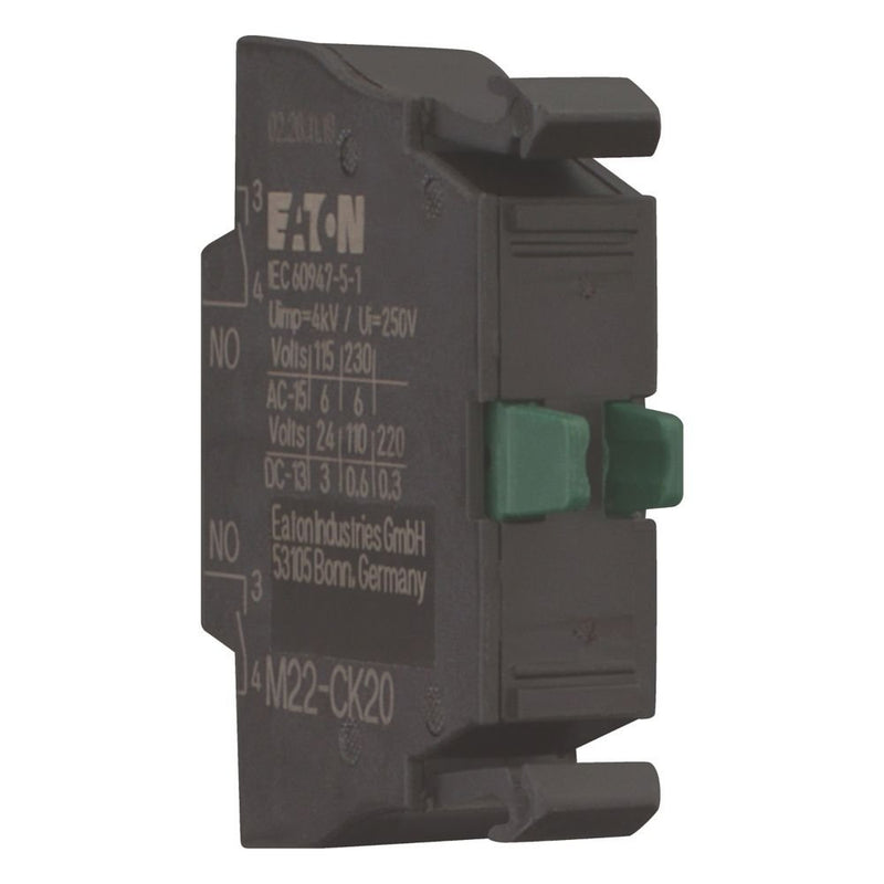 Eaton - Hilfsschalterblock Kontaktelement M22-CK20 2S Front