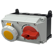 Mennekes - CEE-Steckdose abschaltbar, abgesichert (IEC 60309) Wanddose DUO 7620 16A,3p,4h,110V,IP67