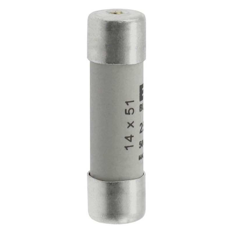 Eaton - Zylindrische Sicherung Sicherungseinsatz Nieders. CYL GG 14,#C14G25S 25A AC 500V 120kA − 10 Stück
