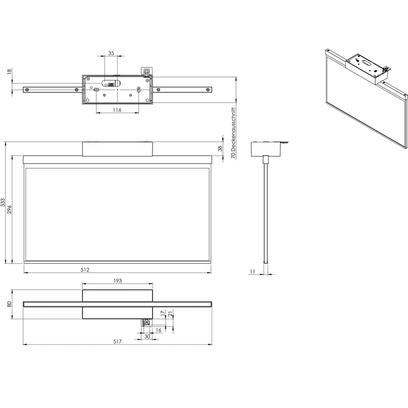 RP-Technik - Sicherheitsleuchte LED-Rettungszeichenleuchte AGD401WL EB 1h, Wireless