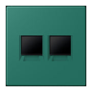 Jung - Einsatz/Abdeckung für Kommunikationstechnik Abdeckung (gerastet) LC 1969-2 WE 216 vert anglais (32040)