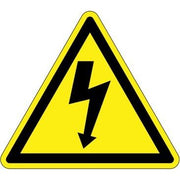Panduit - Warn-/Hinweisschild Warnzeichen PESW-D-1Y Elektr.Spannung − 10 Stück