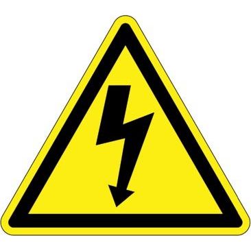 Panduit - Warn-/Hinweisschild Warnzeichen PESW-D-1Y Elektr.Spannung − 10 Stück