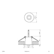 EVN Lichttechnik - Downlight/Strahler/Flutlicht P-LED Lichtpunkt P21031402 alu-mt IP20 12V 3W 3000K rd