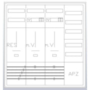 ABN - Zähler-Komplettschrank Zählerschrank S47ZA221 3Pkt 2Z 1R 1V 1APZ