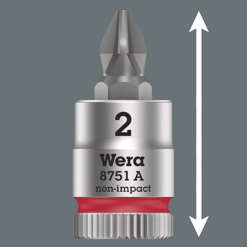 Wera - Kreuzschlitzschrauben-Einsatz für Steckschlüssel Zyklop Bit-Nuss 05003352001 PH 3x28,0