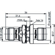 Telegärtner - Koax-Kupplung TNC-Verbindungsstück 100023836 Einb.(F-F), 50Ohm − 5 Stück
