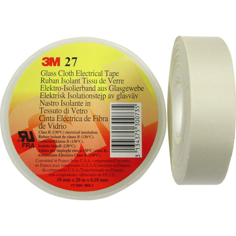 3M - Klebeband Glasfaser Gewebeband ET27 CTNS20 12mm x 20m, weiß