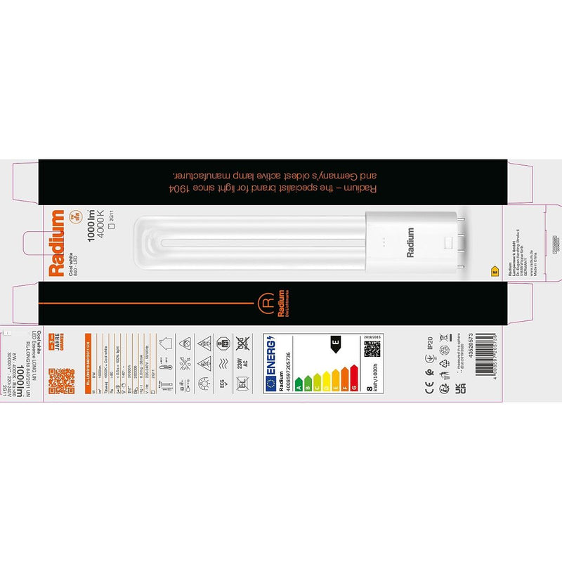 Radium Lampenwerk - LED-Lampe/Multi-LED LED-Kompaktlampe RL-LONG18 840/2G11HF