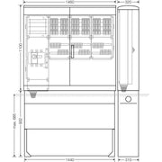 Hensel - Verteilerschrank für Energieversorgung Ladeverteiler Mi EV 11kW 18010 f.18 Ladep. a 11kW
