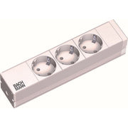 Bachmann - Mehrfachsteckdose 10Zoll Steckdosenleiste 3f 333.417 Schutzk., alu