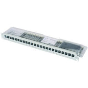Telegärtner - Patchpanel Kupfer 19Z-Modulträger 1HE grau 100007012 inkl. 24xAMJ-S Cat6A