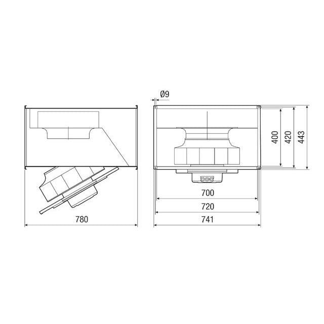 Maico - Ventilator für Kanaleinbau Kanalventilator DPK 35/1 EC Kanal 700x400