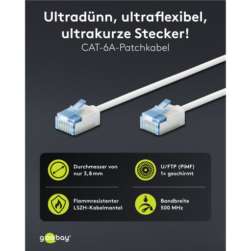 Goobay - Patchkabel Kupfer Patchkabel U/FTP Cat6 74327 Ultraflexibel,slim,w
