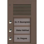 TCS Tür Control - Türstation für Türkommunikation Audioaußenstation1-reihig PDS03-EB/04 3 Tasten AP bronze