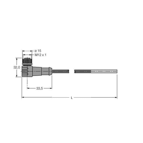 Turck - Rundsteckverbinder, feldkonfektionierbar (Industriesteckverbinder) PROFIBUS-Leitung WKSW451-6M PUR