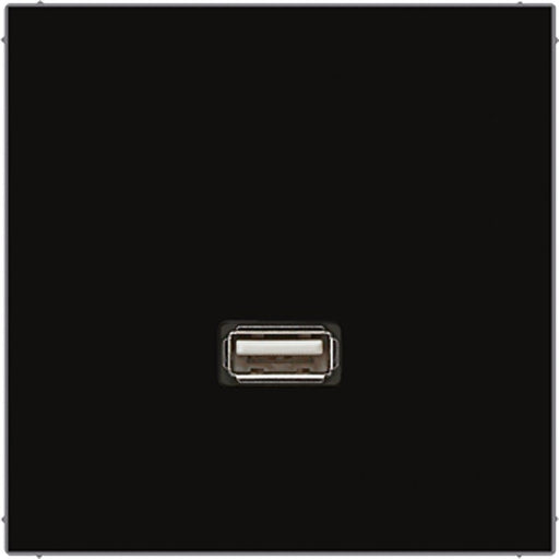 Jung - Multifunktions-Anschlussdose Multimedia-Anschluss sw MA LS 1122 SW USB m.Tragring