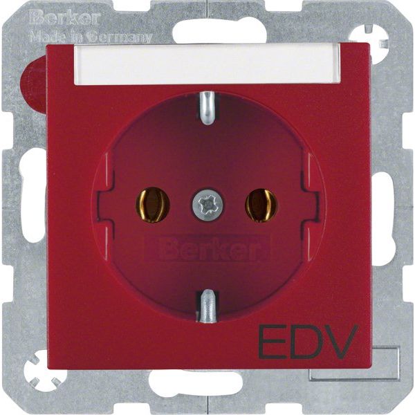 Berker - Steckdose Schuko-Steckdose rt 47501915 Aufdruck EDV
