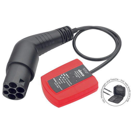 Cimco Werkzeuge - Prüfgerät für die Sicherheit von Maschinen und elektrischen Geräten Wallbox-Tester inkl Tasche 111492 CIMTEST E1