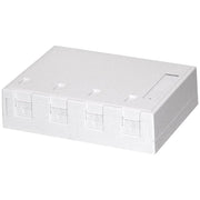 Dätwyler IT Infra - Kommunikationsanschlussdose Kupfer Aufputzdose rw 4xKeystone 418038 Module 118x85x30mm