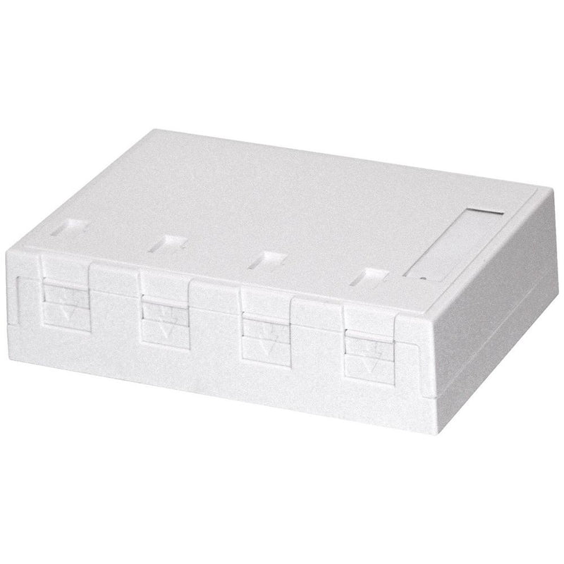 Dätwyler IT Infra - Kommunikationsanschlussdose Kupfer Aufputzdose rw 4xKeystone 418038 Module 118x85x30mm