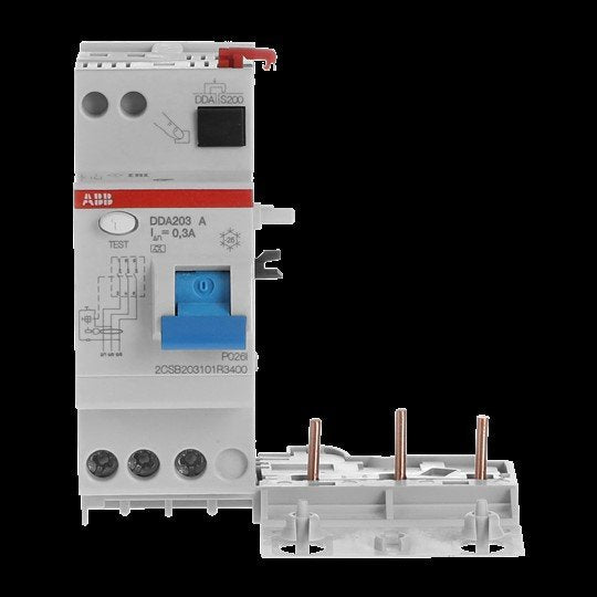 ABB Stotz S&J - Fehlerstromschutzblock FI-Block DDA203A-40/0,3 3-p., 40A, 300mA