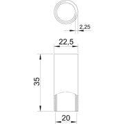 OBO Bettermann - Muffe für Installationsrohre Aluminiumverbindungsmuffe SVM20W ALU m. Gewinde M20x1,5 − 50 Stück
