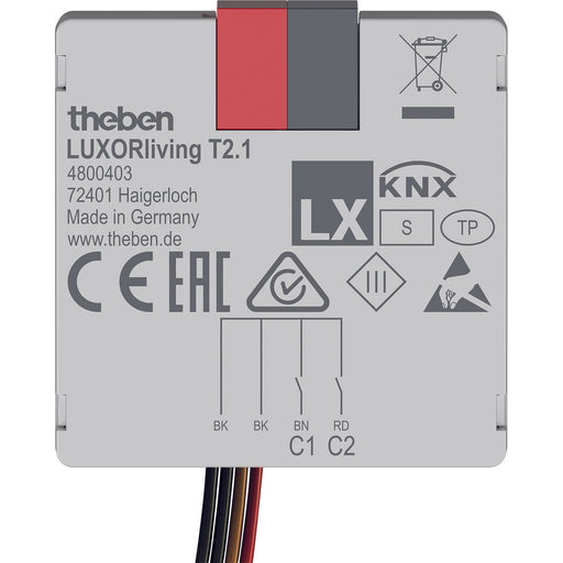 Theben - Bussystem-Binäreingang Tasterschnittstelle LUXORliving T2.1 LUXORliving