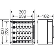 Hensel - Sicherungskasten DZ-Gehäuse Mi 3230 5x3x63A,D02,E18