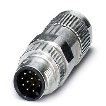 Phoenix Contact - Rundsteckverbinder, feldkonfektionierbar (Industriesteckverbinder) Steckverbinder SACC-MS-12PCON SCO 12-polig St/ger M12