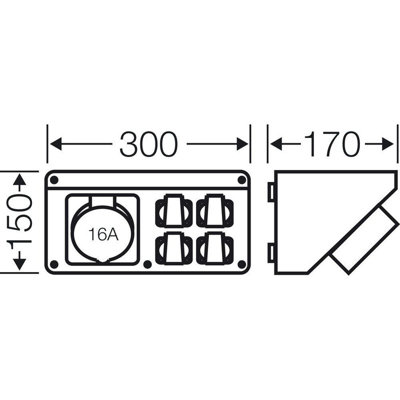 Hensel - Pultsystem Mi Connection Box Mi CB 16 16A,5p,400V,6h