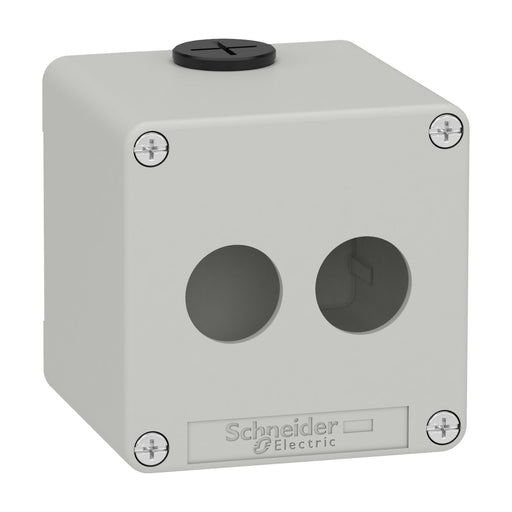 Schneider Electric - Gehäuse für Befehls- und Meldegeräte Leergehäuse XAP, Metall XAPD1502 grau, für 2x22mm