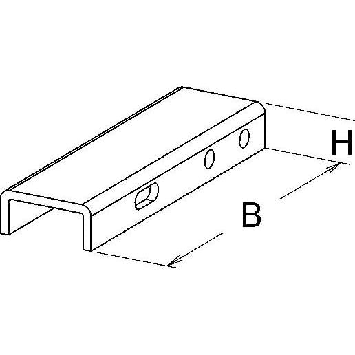 Niedax - Handlaufsystem GFK-Verbinder PR-MC 10 GH 20x150mm